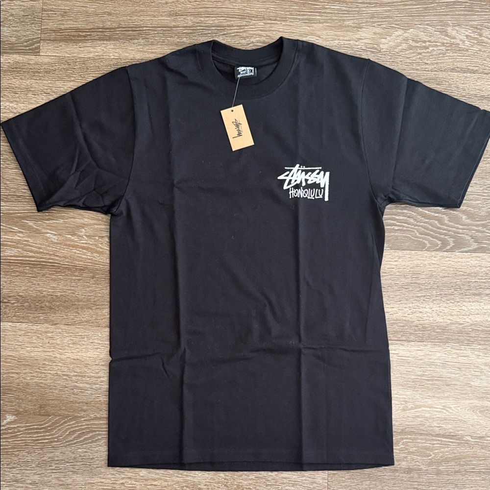 Stussy Black and White Logo Tee